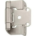 thumbnail image 1 of 0.5 in. Self Closing Partial Wrap Hinge, Satin Nickel, 1 of 1