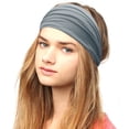 thumbnail image 2 of Gsakboxl Headbands For Women Unisex Solid Elastic Bandana Style Sports Head Wrap Sweat Resistant Hairband For Running Yoga Fitness, 2 of 2
