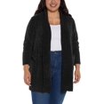 thumbnail image 4 of Orvis Womens Cardigan Sweater Chenille Pockets Soft Open-Front Midweight (Black,XX-Large), 4 of 6