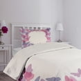 thumbnail image 3 of Ambesonne Butterfly Quilted Coverlet 2 Pcs, Fantasy Vibrant Color, Twin Size, Pink Purple Grey, 3 of 5