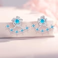thumbnail image 6 of Turquoise&Rose Hoop Earrings Boho Earrings for Women S925 Sterling Silver Fashion Jewelry Gifts, 6 of 6