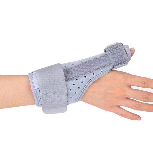 Ferula para pulgar, abrazadera de apoyo para pulgar ajustable y protector para aliviar el dolor, esguince, artritis, tendinitis, ligero, transpirable, estabilizante y no restrictivo.