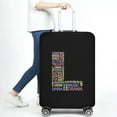 thumbnail image 1 of Stretch Luggage Cover Suitcase Covers Text Letter Printed Travel Accessories Printed Dust Cover 18''-28'' Inch Protective Case 8text L S, 1 of 6