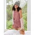 thumbnail image 4 of Oudiya 2 Pack Women Pajama Set Print Sleepwear Tank Tops and Ruffled Shorts with Pockets Soft Loungewear Sets Outfits, 4 of 6