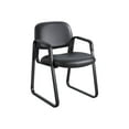 thumbnail image 2 of Safco Cava Urth Sled Base Guest - Chair - visitor - armrests - vinyl - black, 2 of 3