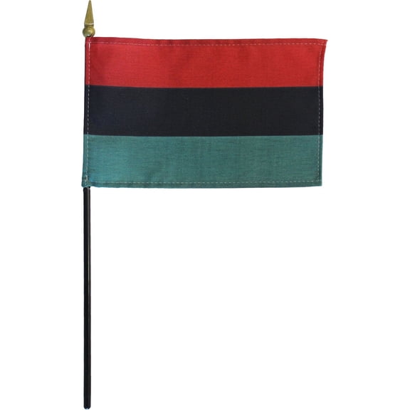 African American - 4"X6" Stick Flag