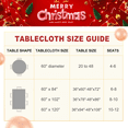 thumbnail image 5 of LUSHVIDA Christmas Tablecloth Rectangle -60 x84 inch Snowflake Foil Print Pattern Washable Wrinkle Resistant Holiday Tablecloths for Christmas Family Gathering, Dining Room Table Decoration, 5 of 7