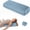 Light Blue, variant on Yoga Bolster Pillow,Washable Velvet Cover, for Restorative Yoga Meditation, Foam particles silk floss, with handles, Removable washable velvet cover, 25"x12"x5"curved wedge for support and stretch