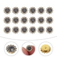 thumbnail image 3 of LABSERRON 50Pcs Rhinestone Glass Buttons Grey Sunflower Shape Fine Cutting Diy Craft Sewing Accessories 1.2X0.47In, 3 of 8