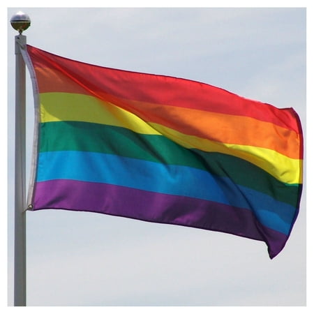 GIANT RAINBOW GAY LESBIAN PRIDE FLAG FESTIVAL CARNIVAL 5FT X 3FT