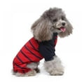 thumbnail image 1 of Dog Pajamas Cotton Lightweight Stretchable Jumpsuit 4 Legs Strip Pet Puppy Cat Pajamas, 1 of 9