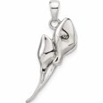 thumbnail image 3 of Sterling Silver Antiqued Calla Lily Pendant (25.18 X 10.16) Made In Thailand -Jewelry By Sweet Pea, 3 of 7