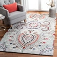 thumbnail image 2 of SAFAVIEH Bella Meriel Southwestern Wool Area Rug, Grey/Red, 5' x 5' Square, 2 of 7