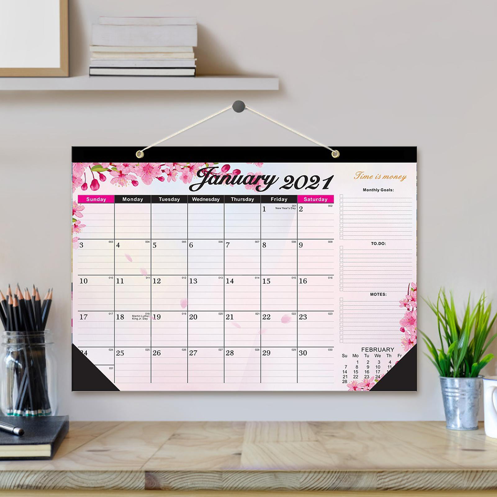Mothers kristy 2021 Desk Calendar Wall Calendar 17 X 12 inches Wall Calendar Daily Planner for Students Teachers Office Workers 