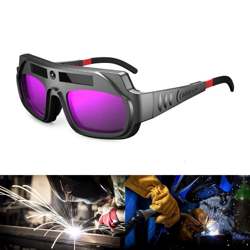 Solar Automatic Darkening Welding Goggles Welder Eyes Glasses Solar Welding Helmets for Welding Machine/Equipment Tool