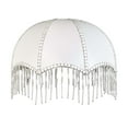 thumbnail image 3 of Pantalla de tela tipo paraguas, accesorio de iluminación E27 con borlas para el salón. Estilo A, 3 of 9
