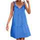 thumbnail image 1 of Moda mujer vestido verano Casual cuello redondo sin mangas vacaciones playa Bandag vestido Fridja  hjkh4304, 1 of 5
