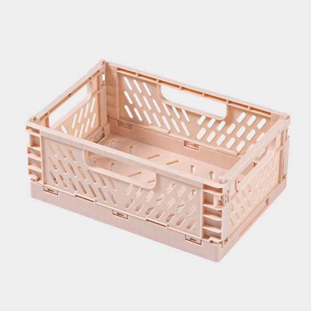 Cesta de almacenamiento de plástico plegable creativa, cesta multifuncional para aperitivos de escritorio, caja de almacenamiento para la cocina, el refrigerador y la sala de estar