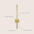 thumbnail image 3 of JONATHAN Y Anton 27.25" 1-Light Modern Minimalist Iron Adjustable Bar Integrated LED Plug-In Sconce, Brass Gold, 3 of 12