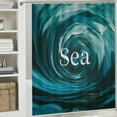 thumbnail image 6 of Chilfamy Sea Themed Bathroom Curtain Ocean Turtle Starfish Shells Shower Curtain for Child Youth Boys Adults Room Decor Romantic Hawaii Beach Waterproof Curtain White Blue Bath Curtain White, 6 of 7
