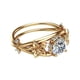 thumbnail image 1 of Oro Micro Set Zircon Anillo Joyería Propuesta de Cumpleaños Regalo Anillo de Compromiso de Novia, 1 of 2