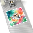 thumbnail image 4 of Funny Watercolor Adorable Cavalier King Charles Spaniel Peeking Through Torn Paper Effect Vinyl Sticker Dog Lover Gifts Waterproof Decal Art Decor - 00026, 4 of 5