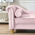 thumbnail image 6 of Streamdale Modern Upholstery Chaise Lounge Chair with Storage Velvet (Pink), 6 of 11
