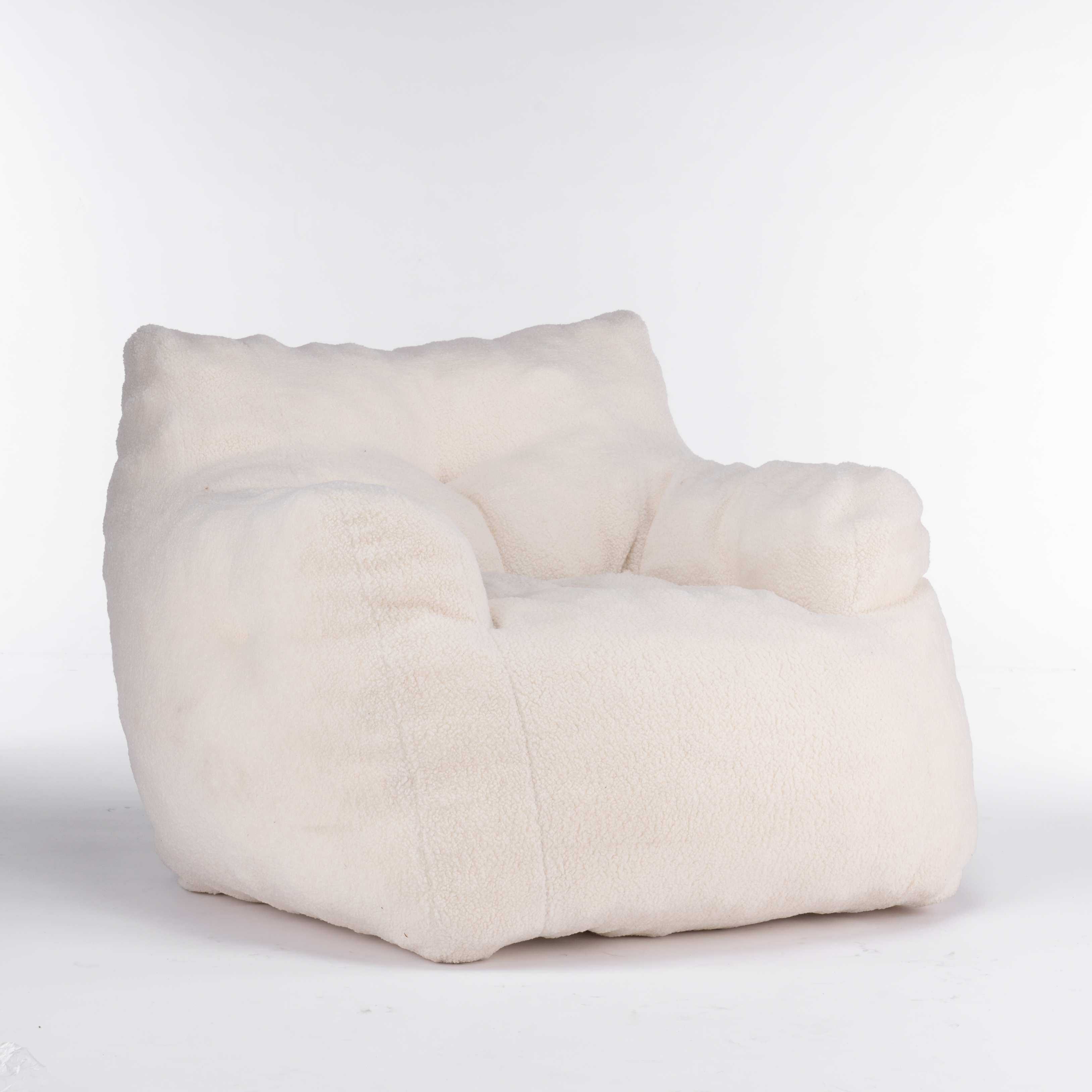 Sesslife Sofa Cover Large Bean Bag Chairs Seat, Couch Sofa Cover Indoor For Adults Kids, 37"x18.9"x27.56", White
