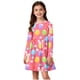 thumbnail image 1 of Vestidos de Manga Larga de las Niñas Tamaño 7-8 Elástico Twirly Patinador Escuela Vestido de Recital Una Línea Cuello Redondo, 1 of 7