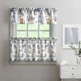 thumbnail image 2 of Kitchen Curtains 24 Inch Short - 3 Panel Set with Cute Cat Paw Pattern, Rod Pocket Window Curtain, 100% Polyester for Pet Lovers Farmhouse, Cafe, Kitchen, Bedroom, Easy Wash, 2 of 6