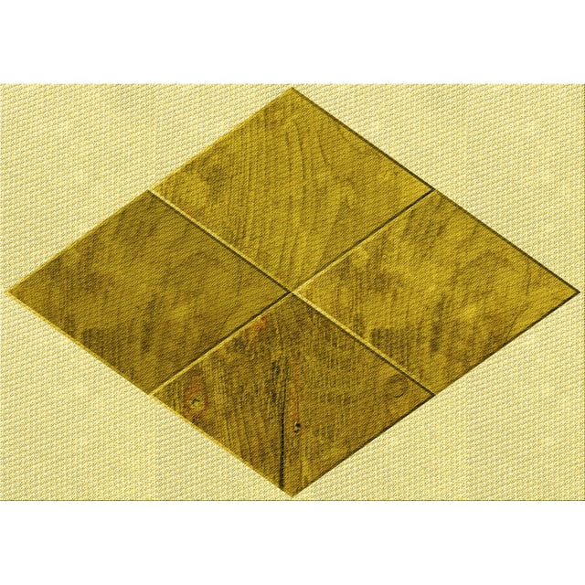 Ahgly Company Machine Washable Indoor Rectangle Transitional Dark Golden Rod Brown Area Rugs, 5' x 7'