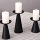thumbnail image 5 of Juego de 3 portavelas de pilar de metal Zhivalor Negro, 5 of 5