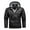 Dark Gray, variant on CHEEREAM Men's Faux Leather Jacket Stand Collar Motorcycle Bomber Jackets with Removable Hood Brown S
