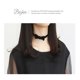 thumbnail image 3 of Collar de terciopelo con lazo, cadenas de clavícula, joyería, accesorios Punk de Negro jinwen Collar del ahogador, 3 of 8