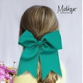 thumbnail image 3 of Motique Accessories Jumbo Hair Bow Pony with Tails-One Size, for Females (Caribbean Green), 3 of 6