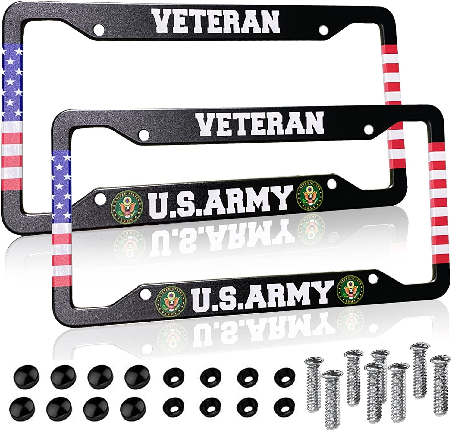 American Flag License Plate Frame Us Army Veteran License Plate Frames Army License Plates