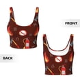 thumbnail image 6 of Goofa Fire Extinguisher Printed Sports Bras for Women, High Impact Running Bra Workout Crop Tank Tops Longline Sports Bra Push up-XX-Large, 6 of 9