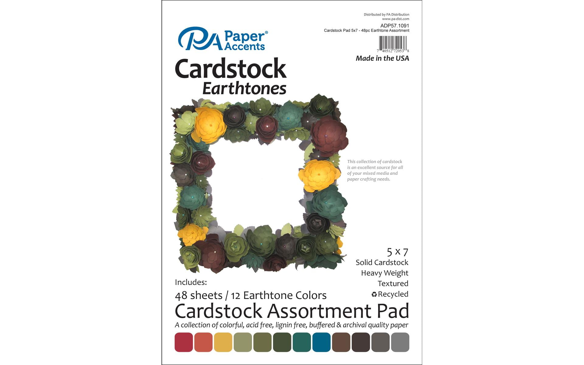 Cardstock Pad 5x7 48pc Earthtone Assortment