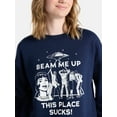 thumbnail image 4 of Netflix Stranger Things Oversized Fleece Sweatshirt from No Boundaries, Women’s Plus, 4 of 5
