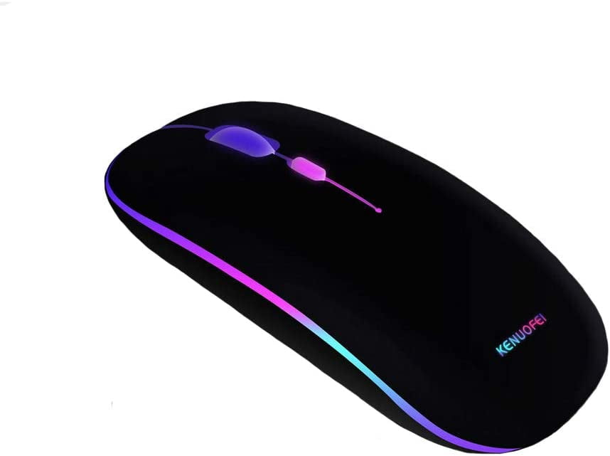 Wireless Rechargeable Mouse, Slim Portable USB Mouse with USB Dongle & Breathing RGB LED Optical Computer Mice for PC, Laptop and Windows/Mac - Walmart.com