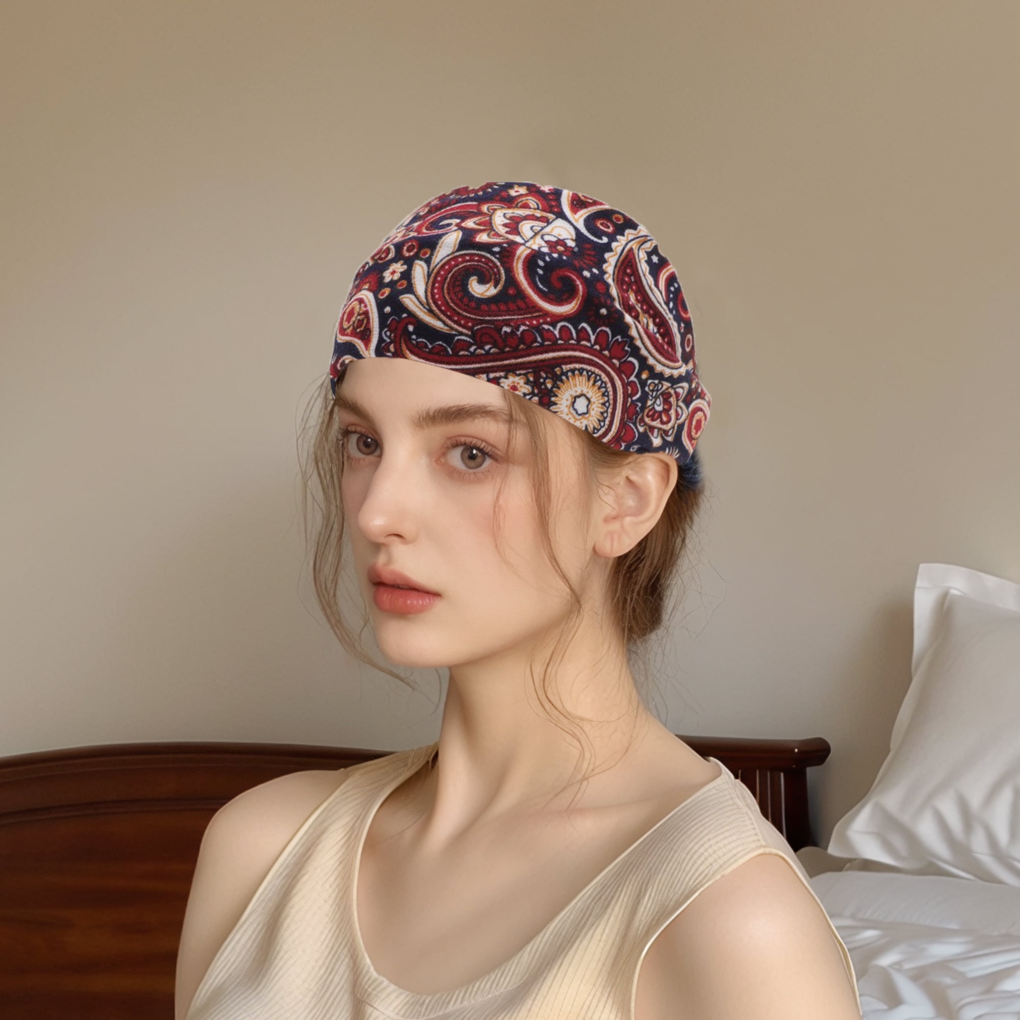 Unique Bargains 1pc Fashion Pattern Wide Headwrap10.24"x4.72" Wine Red