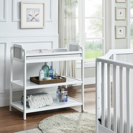 Suite Bebe Brees Changing Table in White and Gray Finish
