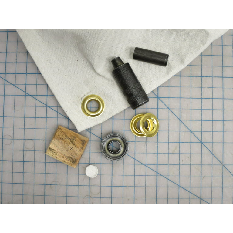 500 Grommet Kit 1/4 Inside Diameter Grommet Setting Tool Metal Eyelets  +Washer