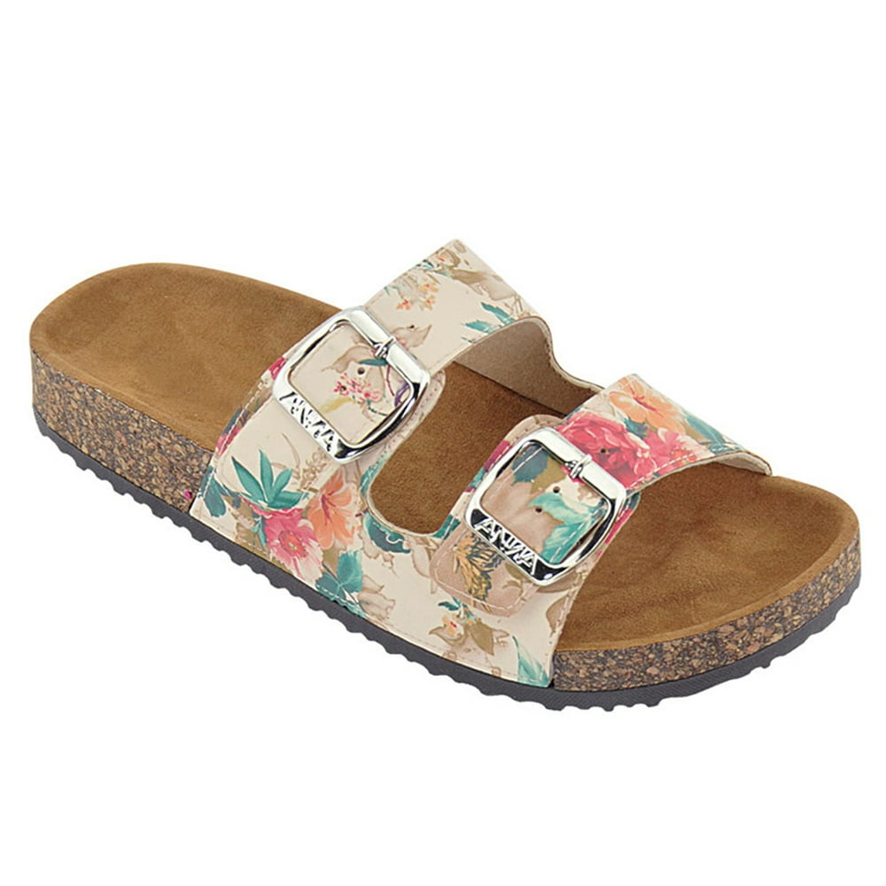 women's casual buckle straps sandals flip flop platform footbed sandals