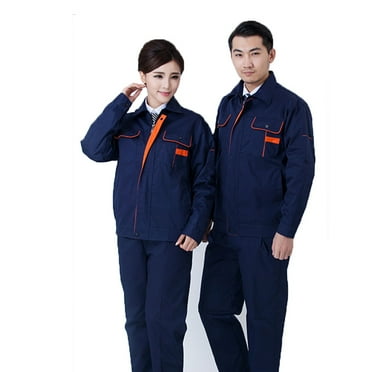 MUSEYA Protective Welding Clothing Blue Cowhide Coat for Fire Prevention Work