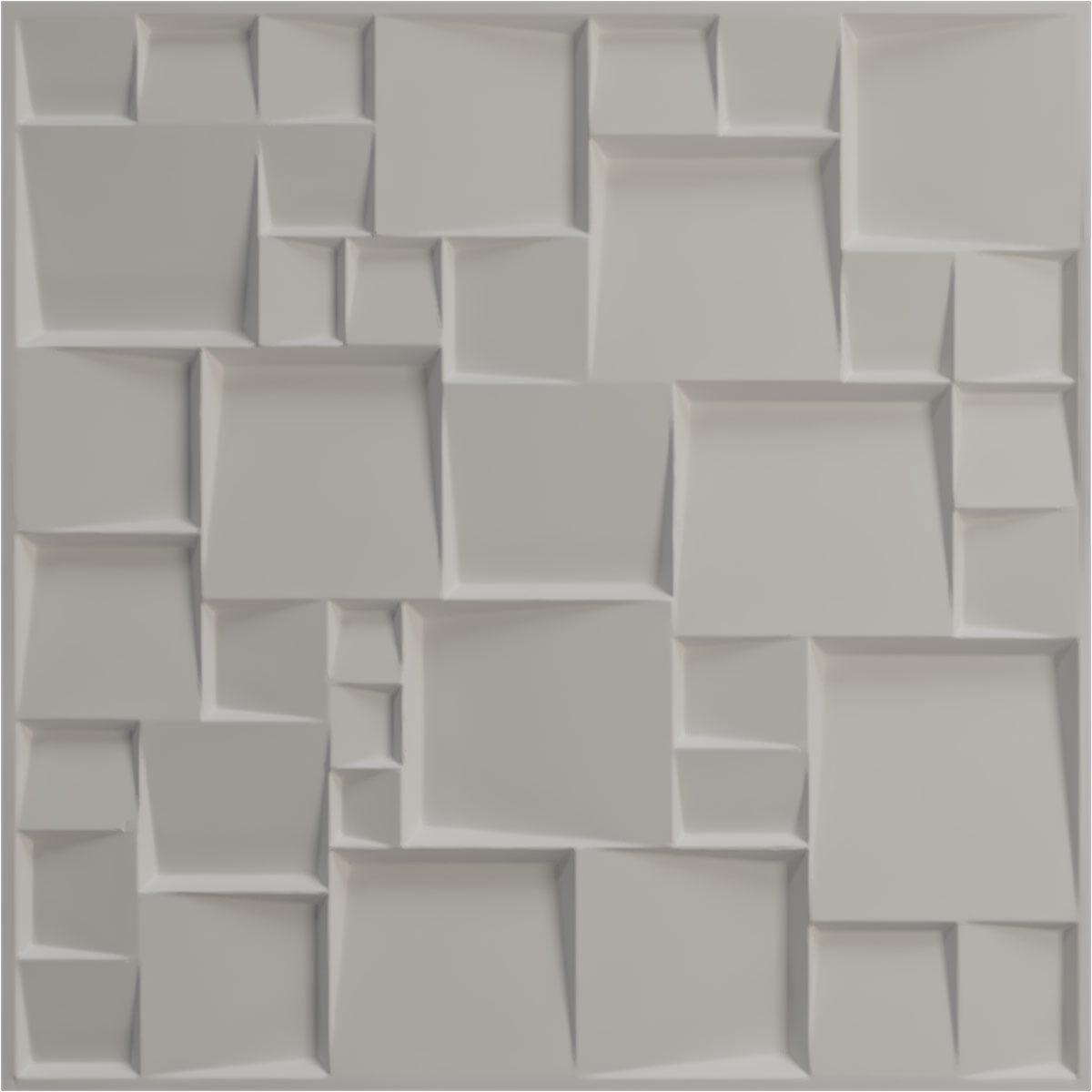 Ekena Millwork 19 5/8"W x 19 5/8"H Modern Square EnduraWall Decorative 3D Wall Panel, UltraCover Satin Smokey Beige (12-Pack for 32.04 Sq. Ft.)