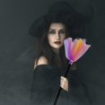 thumbnail image 3 of Halloween Broom Creative Witch Broom Halloween Party Decor Assorted Color Plastic and Mesh Decorative 1Pc, 3 of 4