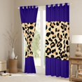 thumbnail image 3 of jejeloiu Leopard Print Texture Curtains Pack of 2 (42x84 Each),Purple Abstract Geometric Curtains Blackout,Brown Cheetah Pattern Bedroom Curtains For Girl,Microfiber Bedroom Decor, 3 of 6