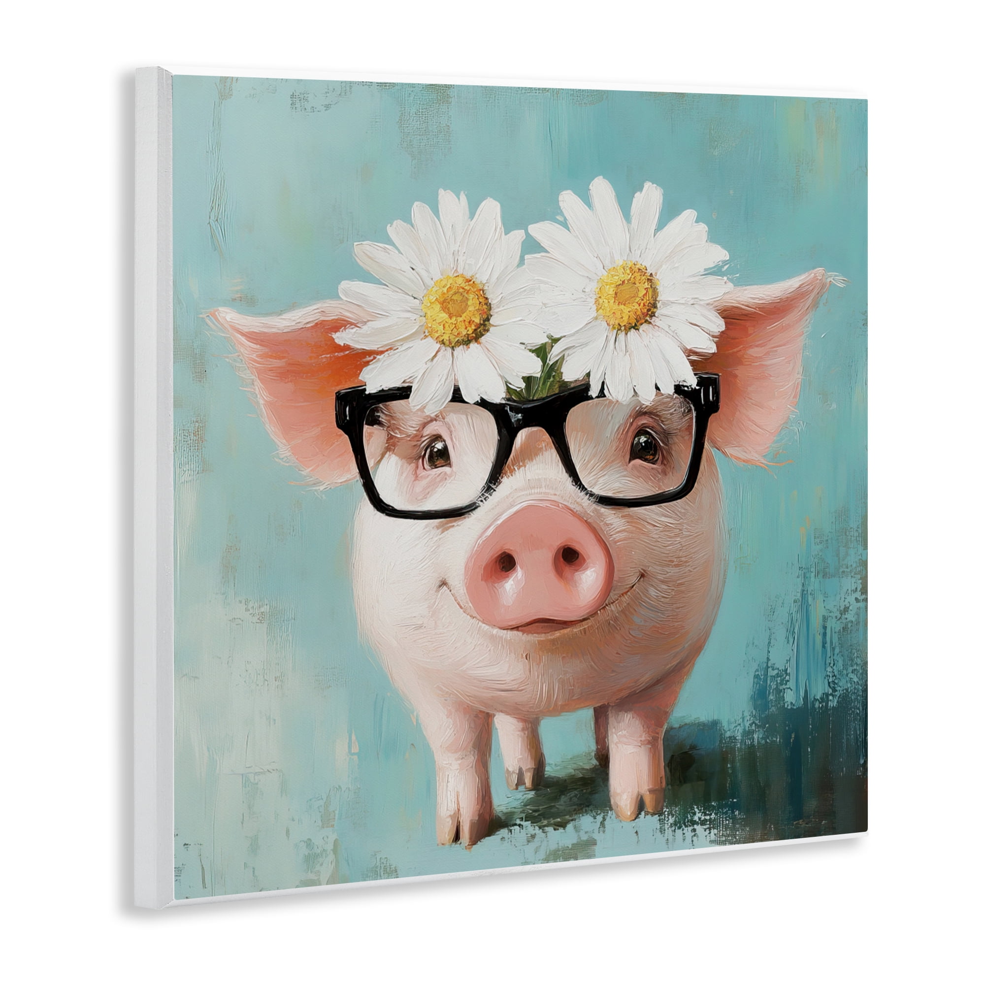 Stupell Industries Nerdy Natalie Piglet Wall Plaque Art, design by Tina LeCour