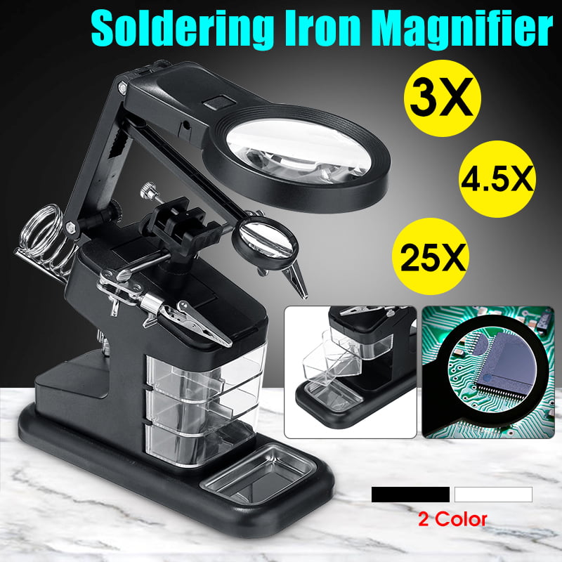 4 Hands Solder 3X Magnifier Hand Soldering Iron Stand Station Clamp Helping Tool